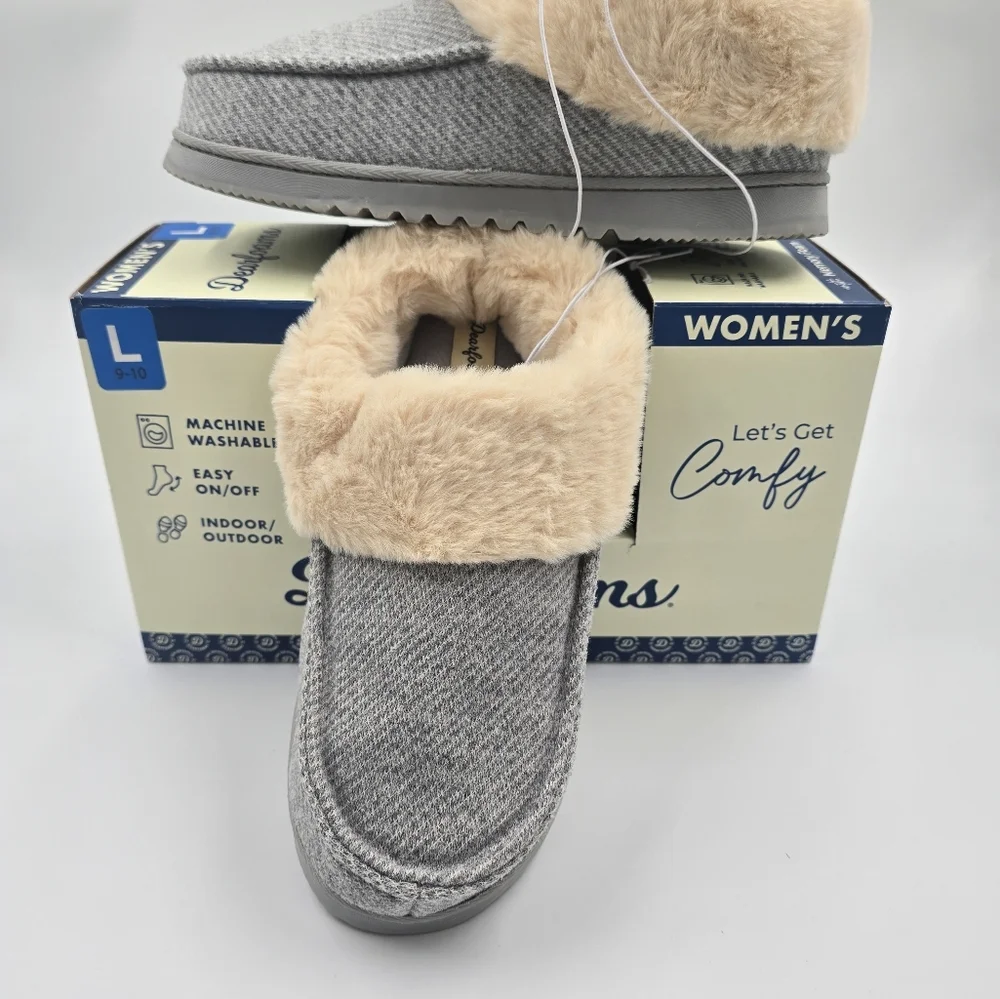 Dearfoams  Women’s Memory Foam Clog Slipper (Light Heather Grey) Size 9/10 - Picture 5 of 6